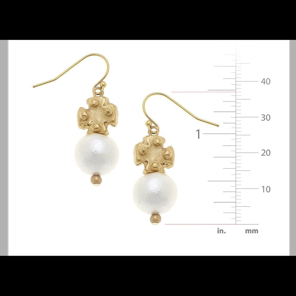 - Gold cross earrings - Picture 2 of 5